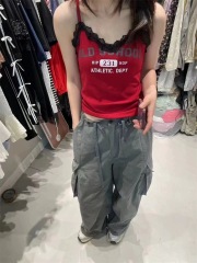 ART IS OVER韓國東大門2024春季女裝新字母拼接減齡打底吊帶