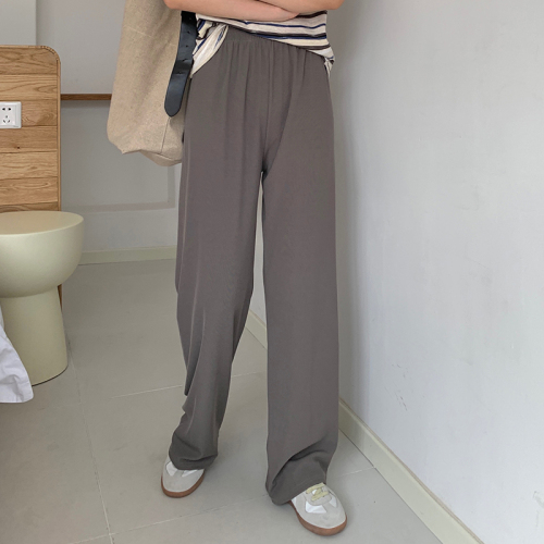 Actual shot of 2024 new high-waisted wide-leg pants, paper tube floor-length trousers that can be worn in three seasons