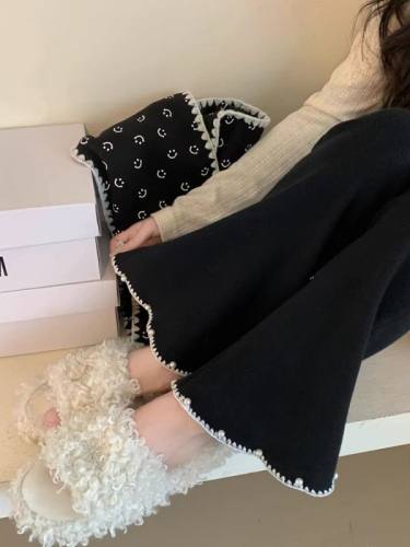 Wide-leg micro-panties, high-waisted, loose-fitting, slimming, plus-size, petite, high-waisted, western pants, sport pants.