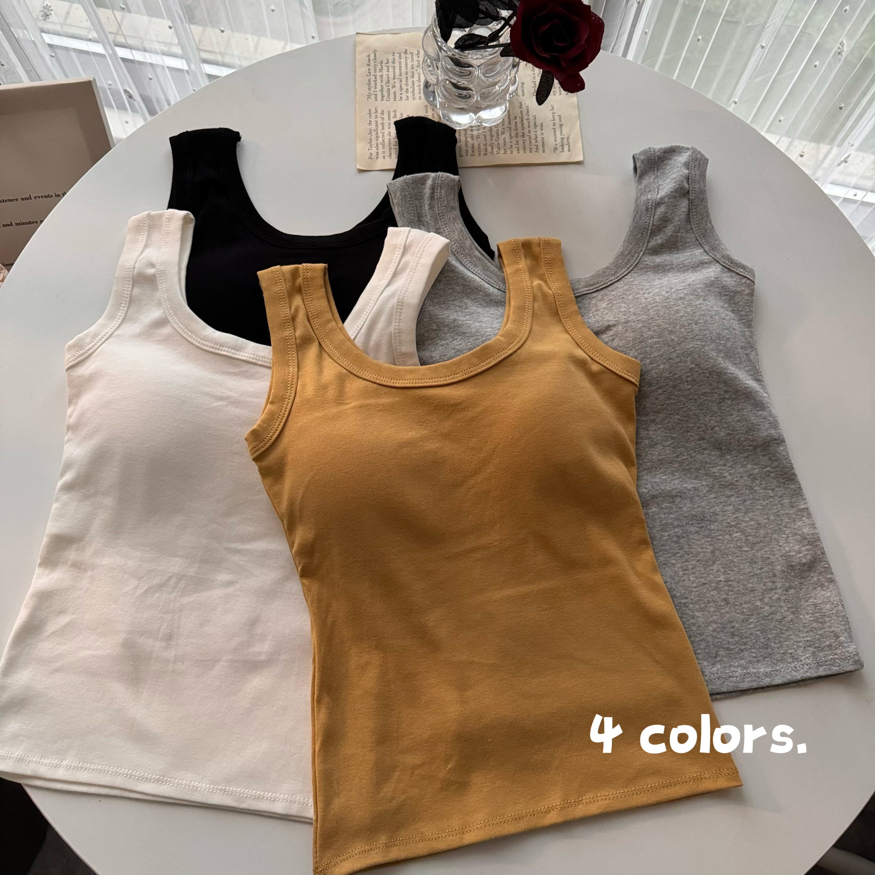 Actual shot of bra-free vest with padded vest and small suspender top underneath, hot girls can wear short tops outside
