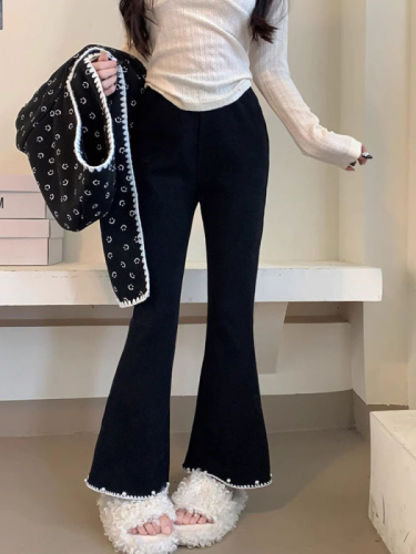 Wide-leg micro-panties, high-waisted, loose-fitting, slimming, plus-size, petite, high-waisted, western pants, sport pants.