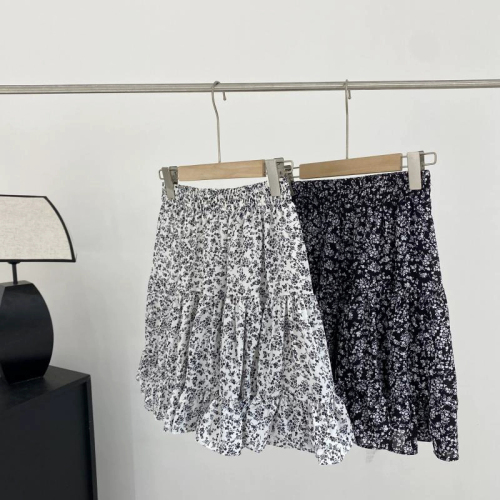 @风气小民好match!  Retro floral skirt for women 2024 spring and summer new chiffon pleated tutu skirt