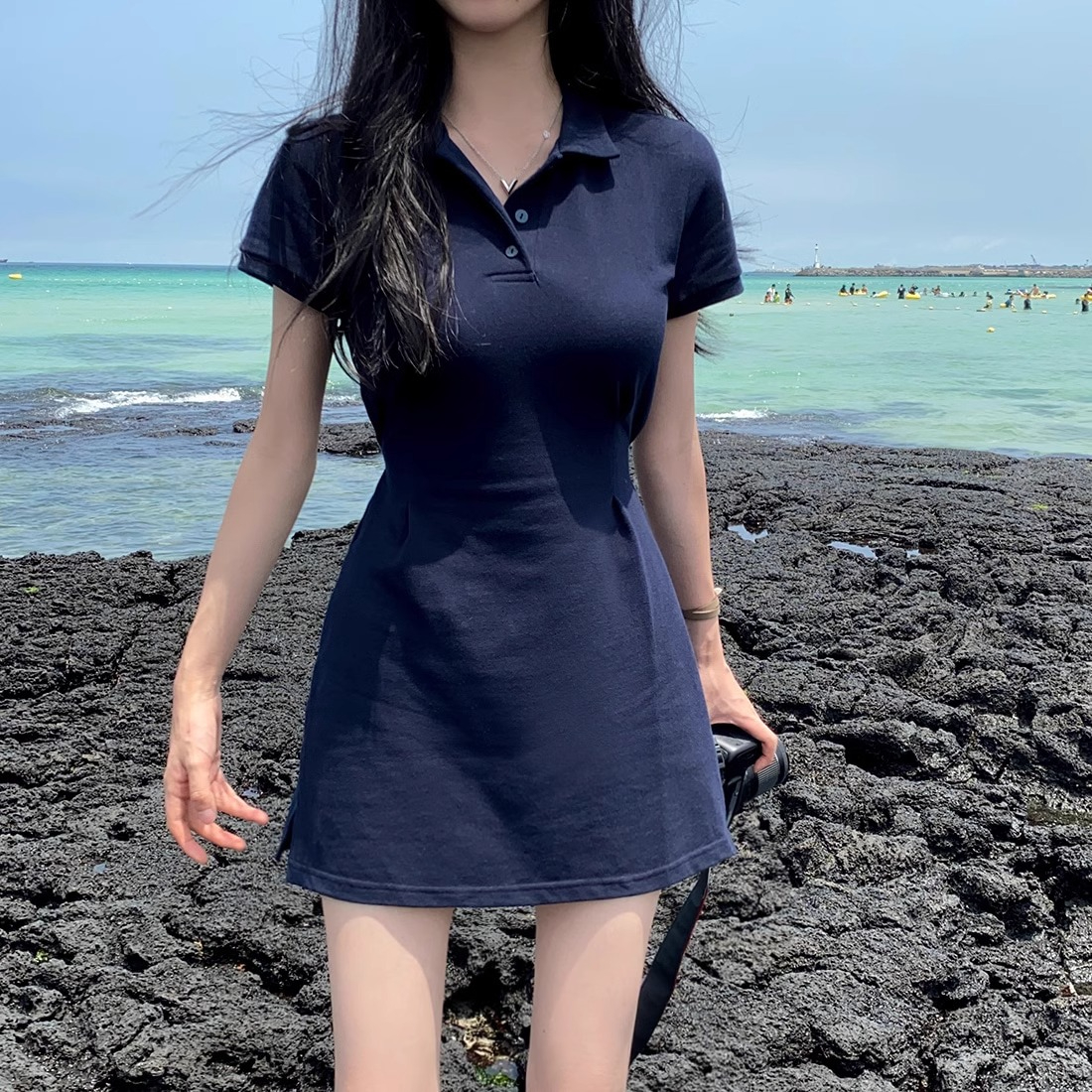 雪花珠地 夏裝包臀連衣裙女修身顯瘦