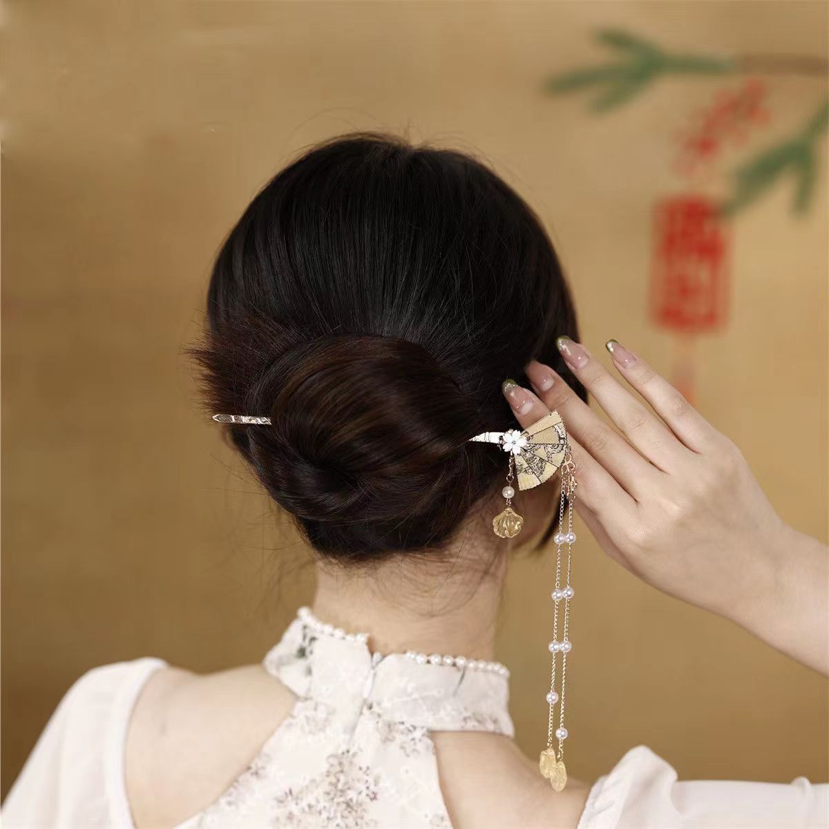 New Chinese style hairpins, everyday versatile hairpins, long tassels, high-end cheongsam, ancient style women's hairpins