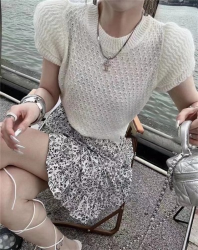 @风气小民好match!  Retro floral skirt for women 2024 spring and summer new chiffon pleated tutu skirt