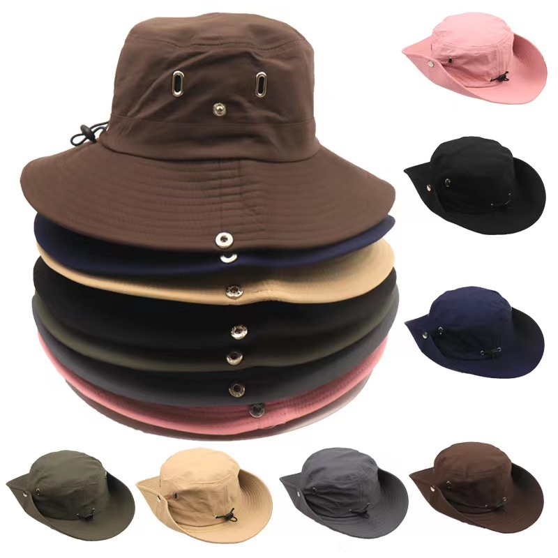 Hat waterproof sun protection quick-drying sun hat essential for summer travel sun hat fashionable outdoor beach hat fisherman hat
