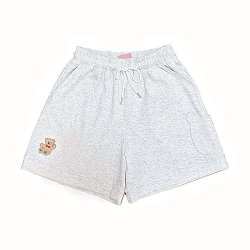 Official picture #Streamline Cotton: 70% cotton 30% polyester fiber #Little Bear Embroidered Shorts Women's Casual Pants Five-quarter Pants