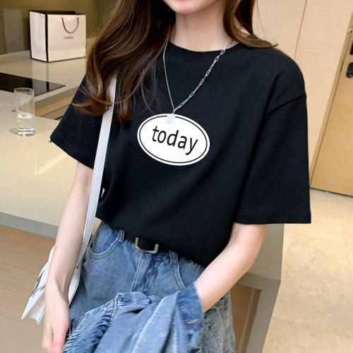 #actualshotbackpack collar short-sleeved t-shirt women's 2024 new summer half-sleeved loose Japanese and Korean large size trendy brand