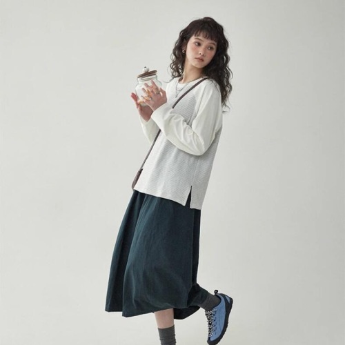 Beidao AMUU Japanese elastic waist skirt women's spring and summer new design flower skirt skirt workwear