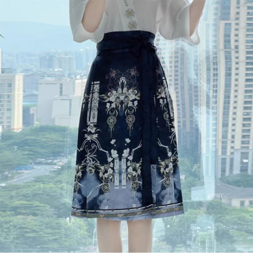 新中式国风汉服女夏季少女宋制改良短袖日常夏季薄款马面裙