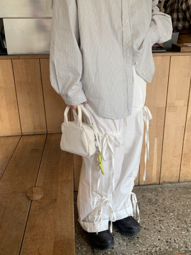 夏季新款！韩国ins原宿户外运动city机能尼龙抽绳系带长裤清凉