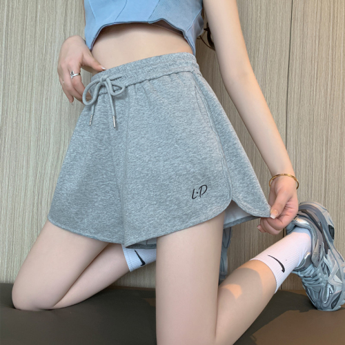 实拍纯棉华棉质量运动短裤女夏季薄款休闲阔腿裤