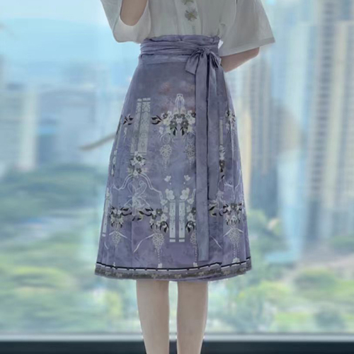 新中式国风汉服女夏季少女宋制改良短袖日常夏季薄款马面裙