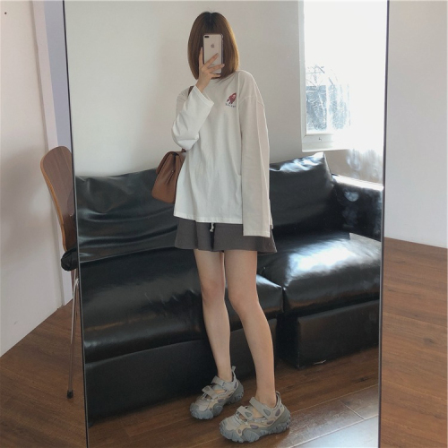 Official photo of women's wide-leg pants, summer casual sports pants, loose slimming outer wear, mid-length pants and shorts