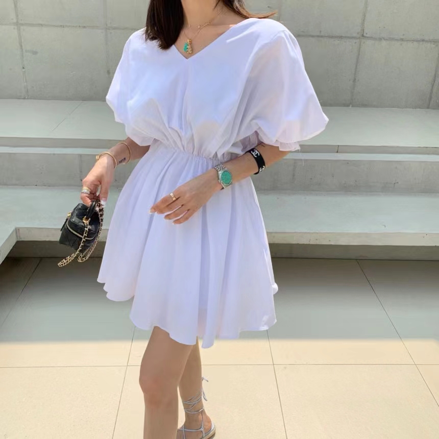 ins double V dress