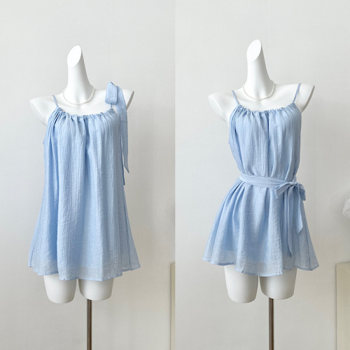 Baishui Girl Guaiguai Milk Blue ~ Strap Bow Suspender 4/11 20:00 New products 10% off for a limited time