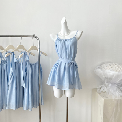 Baishui Girl Guaiguai Milk Blue ~ Strap Bow Suspender 4/11 20:00 New products 10% off for a limited time