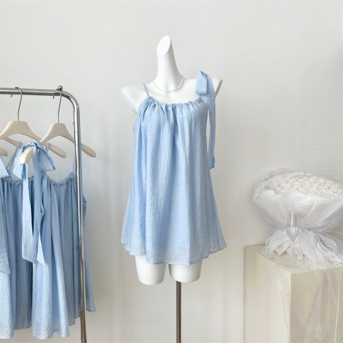 Baishui Girl Guaiguai Milk Blue ~ Strap Bow Suspender 4/11 20:00 New products 10% off for a limited time