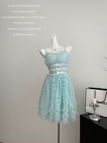 Miss Weiss Sea Salt Ballet Collection Heavy Industry Bow Princess Dress Chiffon Waist Dress