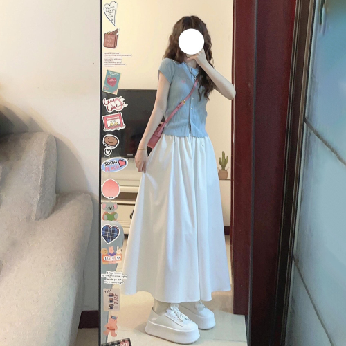 夏季女装茶系奶系穿搭一整套搭配盐系高级感奶糯风韩剧两件套装