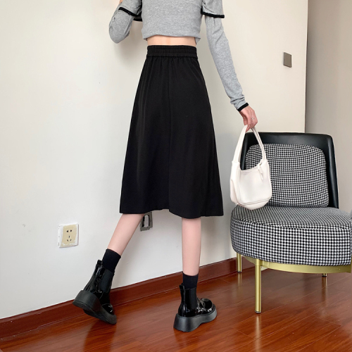 Actual shot and real price~High-waisted pleated skirt for women 2023 spring and summer new style mid-length a-line hip-covering slimming skirt