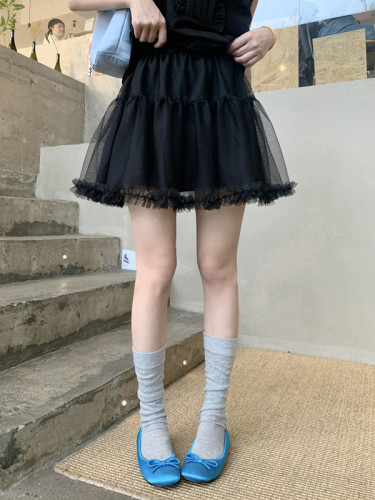 New real shot summer fluffy skirt princess small fresh versatile skirt