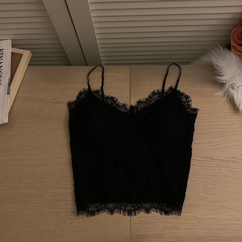 ~Pure lust style lace sexy suspenders for inner wear and outer wear with breast pads for a slim fit and versatile back