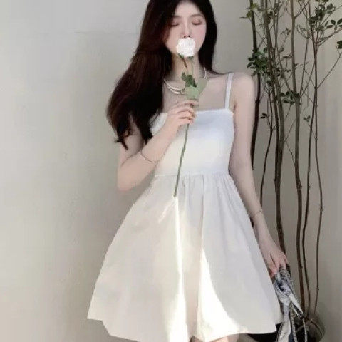 2024 Sweet Milk Love Forest System Skirt French Gentle Style High-end Elegance Fairy Summer Light Luxury Tank Top Dress