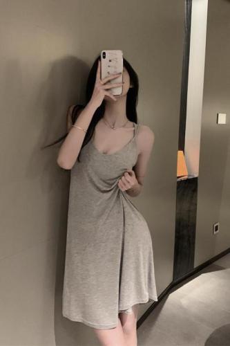 Actual shot and real price ~ 2 colors/camisole, sexy back dress, home wear, nightgown