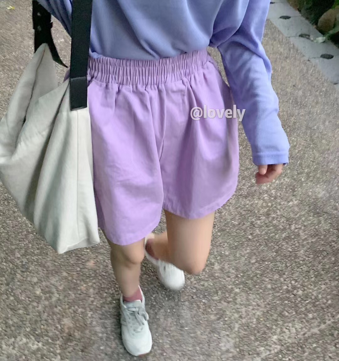 白色高腰牛仔短褲女夏季2024新款寬鬆顯瘦a字闊腿熱褲潮ins