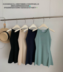 French Pure Desire Style Design-featured Hem Split Strapless Bodycon Blouse for Women