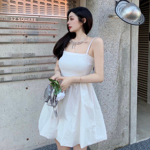 2024 Sweet Milk Love Forest System Skirt French Gentle Style High-end Elegance Fairy Summer Light Luxury Tank Top Dress