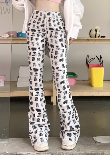 Real shot of cats and dogs Miaomiaowu nine-point horn/regular wide-leg wide-leg walking pants for women loose pants