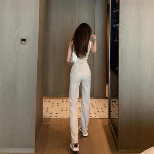 Real shots and real prices for the new spring style versatile high-waisted straight pants, slim and slim suit casual pants