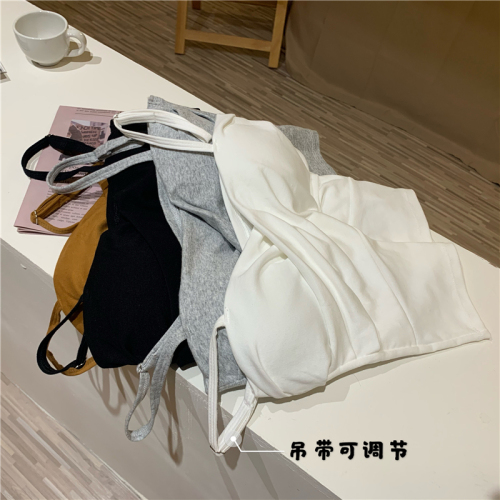 Actual shot and real price for early spring new sexy discreet sling for women to wear Korean style tube top with breast pads