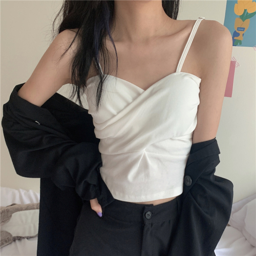 Actual shot and real price for early spring new sexy discreet sling for women to wear Korean style tube top with breast pads