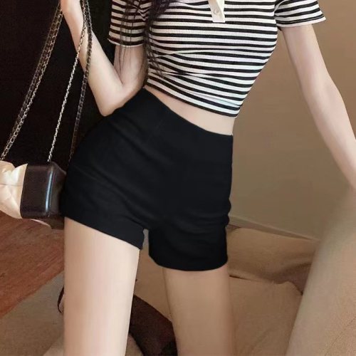 Real shot!  Real price!  Missing lower body bottoming suit shorts women's high waist slimming summer shorts
