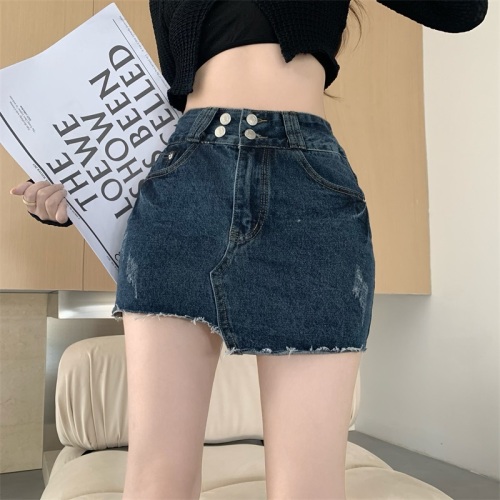Real shot!  Real price!  Illegal rules skirt for women summer new fashion versatile high waist anti-exposure hip skirt