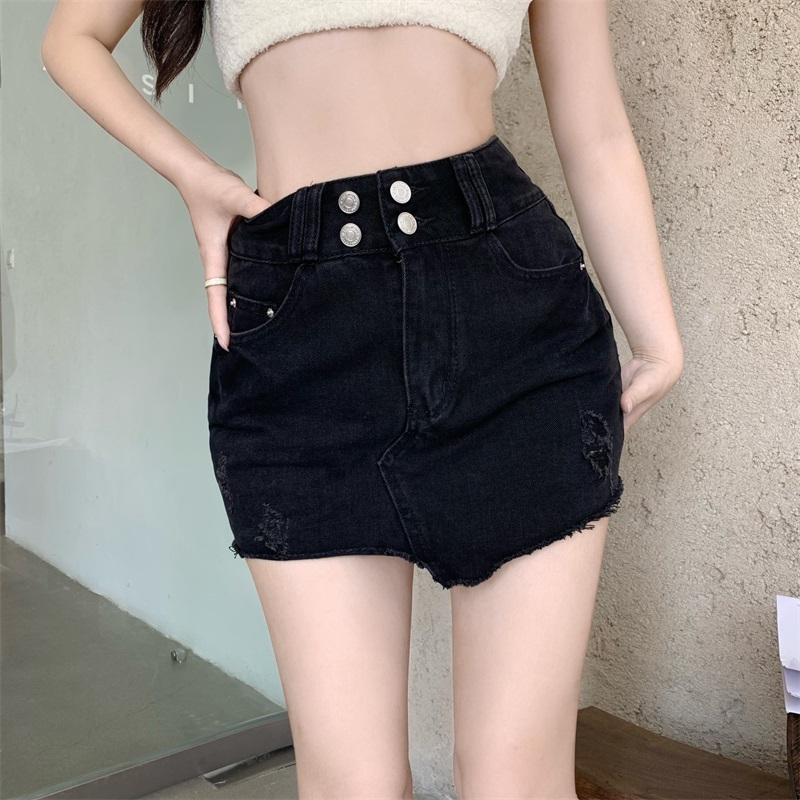 Real shot!  Real price!  Illegal rules skirt for women summer new fashion versatile high waist anti-exposure hip skirt