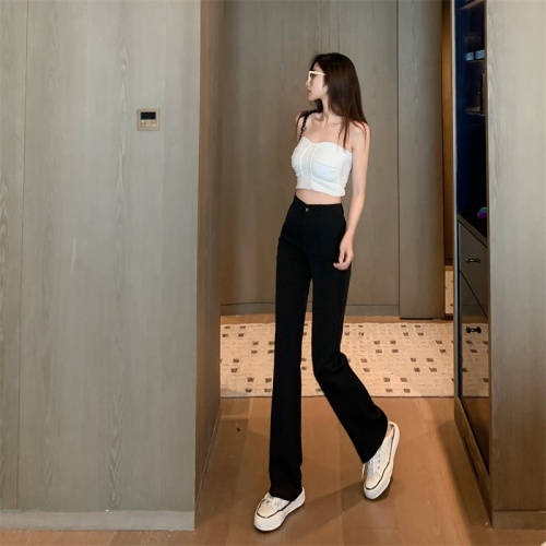 Real shots and real prices for the new spring style versatile high-waisted straight pants, slim and slim suit casual pants