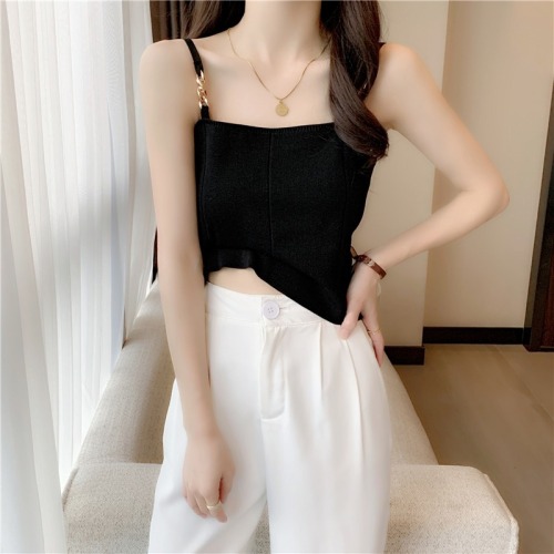 Bingsi#Real shot French chic milky sweet niche design inner wear for women sweet and spicy pure desire top