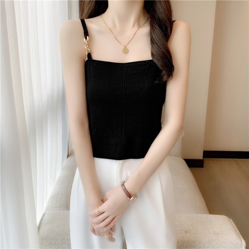 Bingsi#Real shot French chic milky sweet niche design inner wear for women sweet and spicy pure desire top