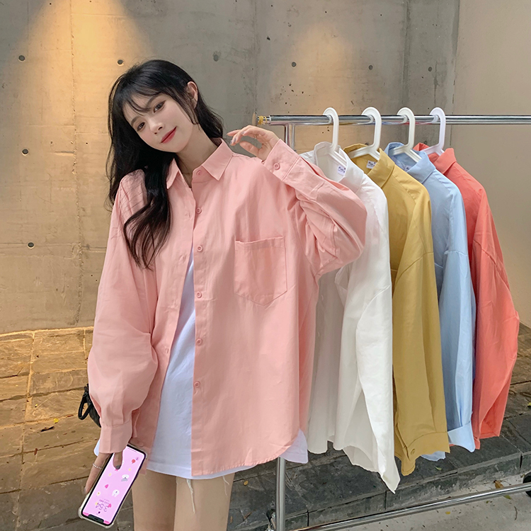 New Spring and Summer Classic Oversize Loose Korean Style Shirt