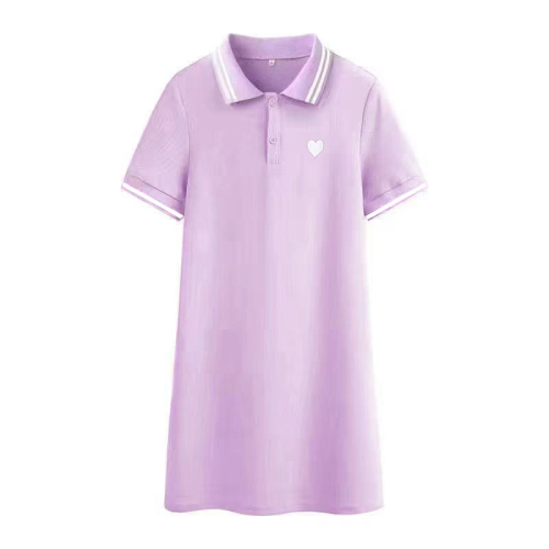 Spring and summer new sweet POLO collar dress for small women, waist skirt, short-sleeved sports T-shirt skirt
