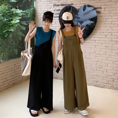 Actual shot and real price ~ Pure color forest style sweet and cool Dongdaemun slimming and age-reducing versatile Korean style sweet temperament overalls