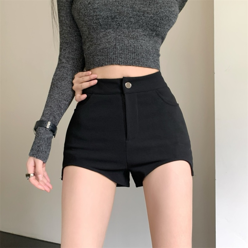 Actual shot and real price 2023 new style sexy hip-covering elastic tight-fitting design high-waist leg-showing long shorts for outer wear