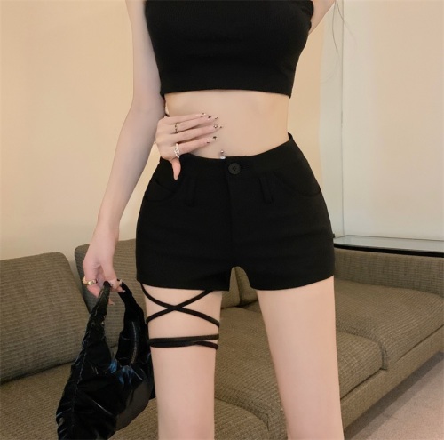 Real price!   High Waist Sexy Hot Girl Versatile Gas Strap Slim Fit Casual Short Hot Pants