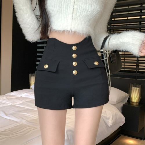 Actual shot and real price 2023 new four-season outerwear sexy hot girl elastic high-waisted slim versatile A-line suit shorts