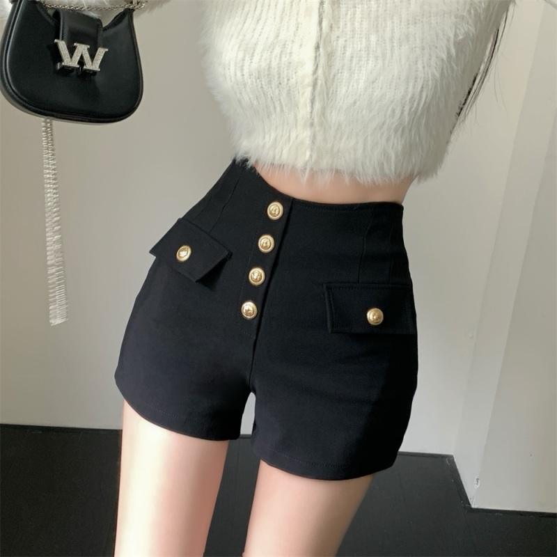 Actual shot and real price 2023 new four-season outerwear sexy hot girl elastic high-waisted slim versatile A-line suit shorts