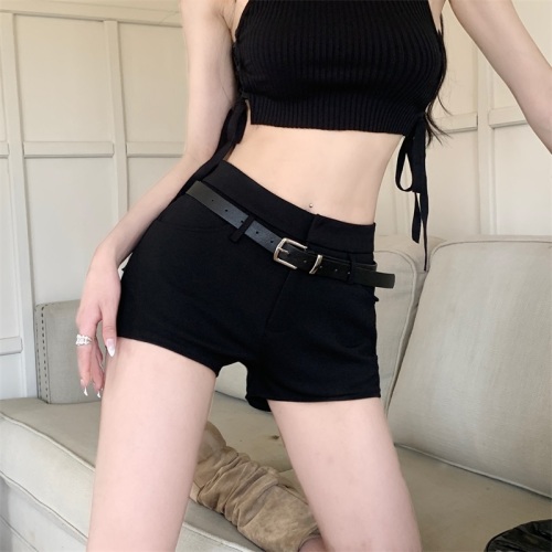 Real-price high-waisted sexy hot girl versatile slimming waistband casual short hot pants